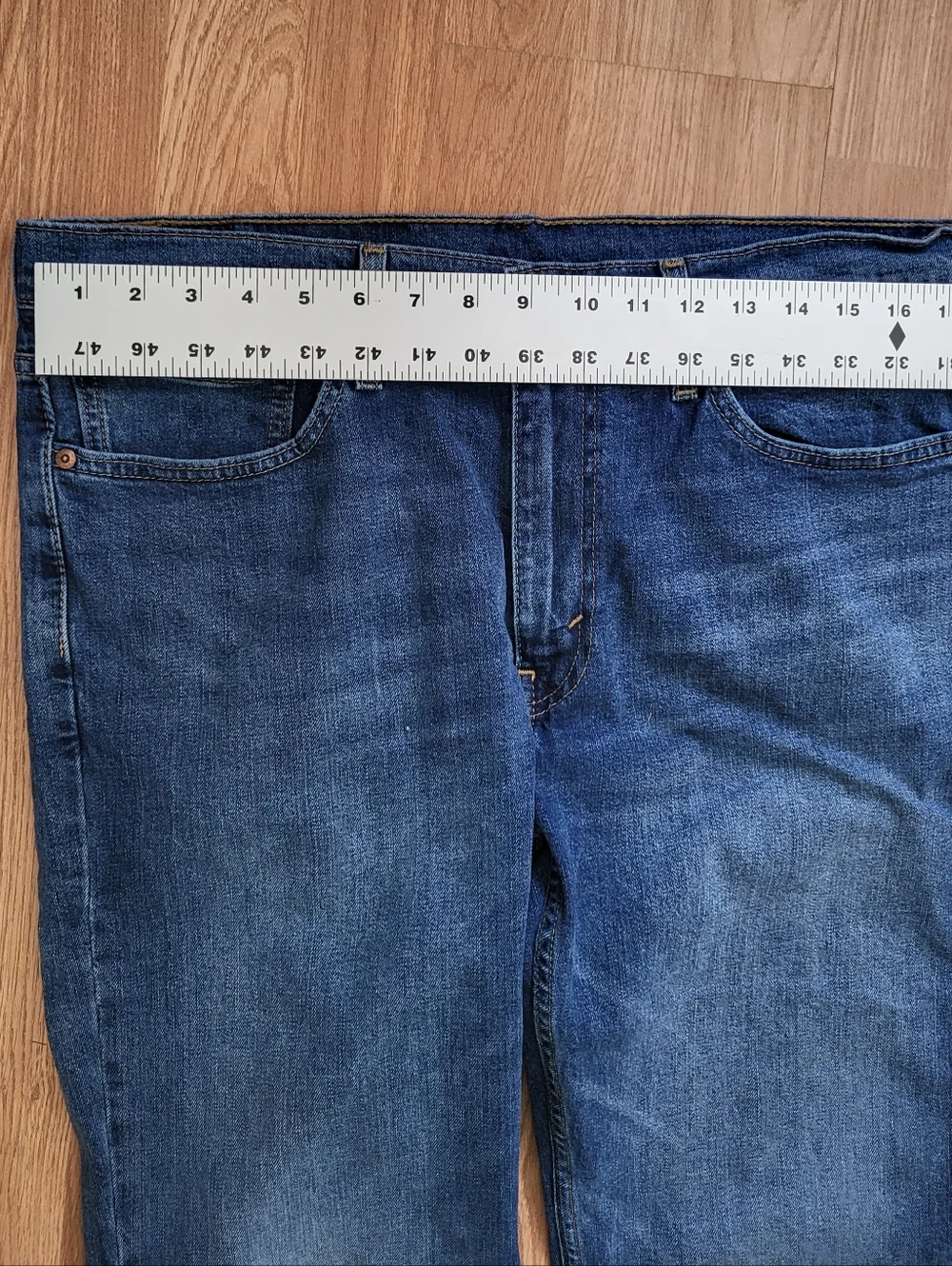 Levi's 514 Men's Dark Blue Straight-Leg Jeans 36x32 - Picture 4 of 6